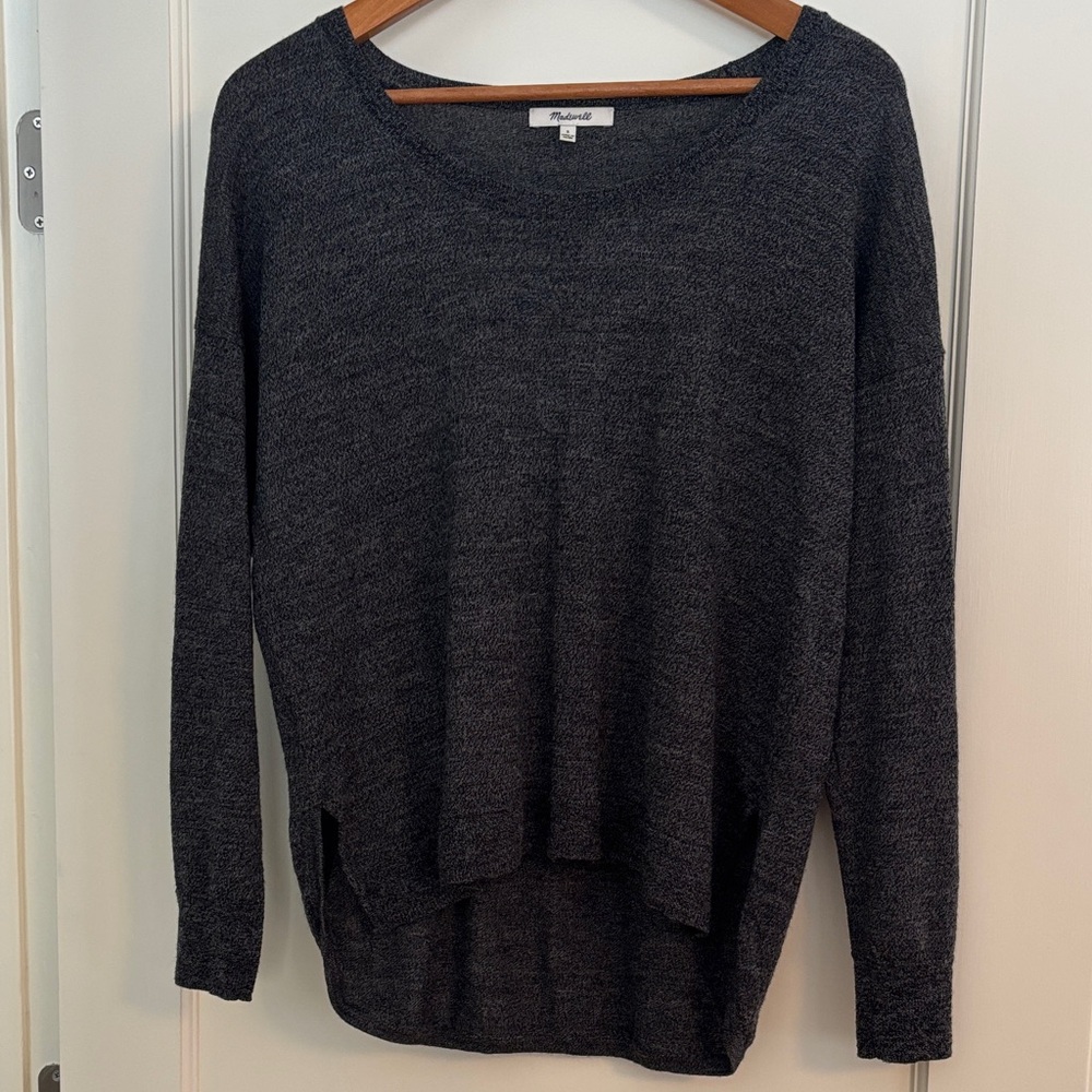 Madewell charcoal merino wool sweater. Size small.